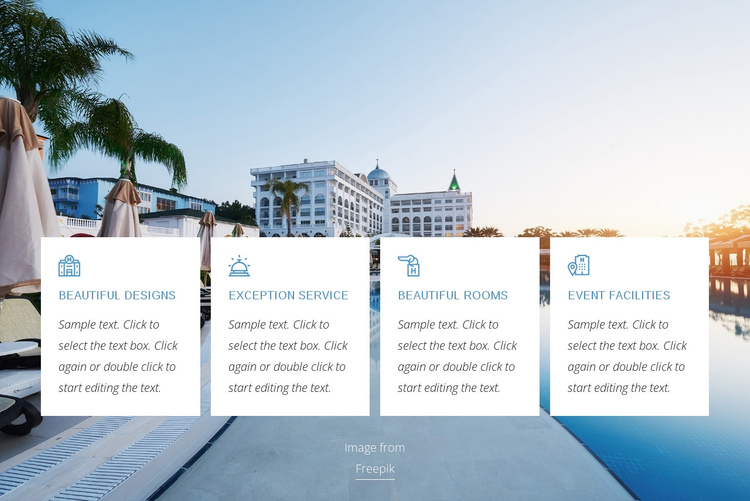 Luxury hotel benefits Website Builder Software