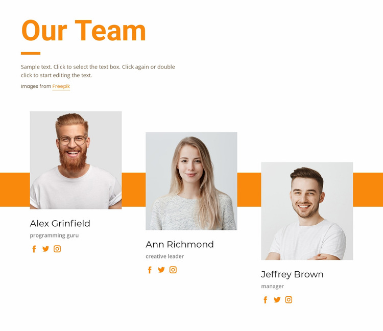 Meet our creative team WordPress Website Builder