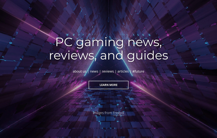 PC gaming news and reviews HTML5 Template