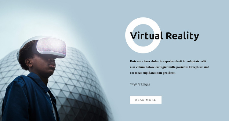 Virtual reality Website Template