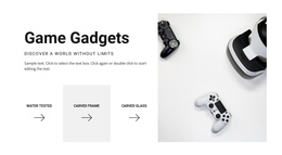New Game Gadgets Drag And Drop Site Builder