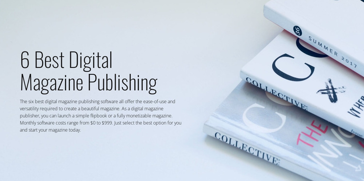Digital magazine publishing HTML5 Template