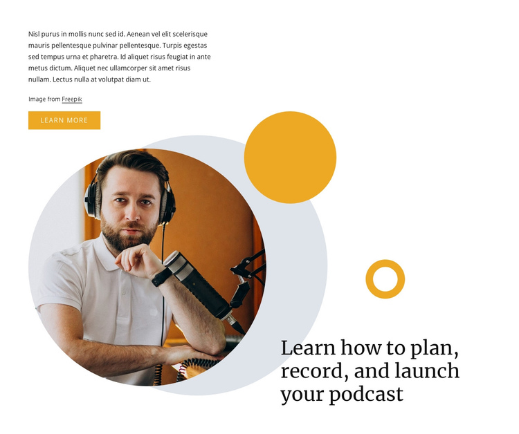 Record your podcast One Page Template