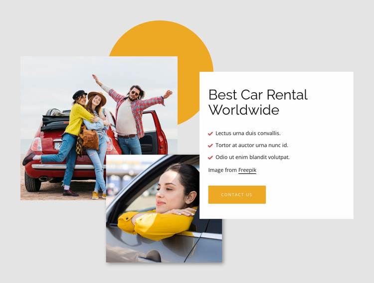 Best car rental worldwide Landing Page