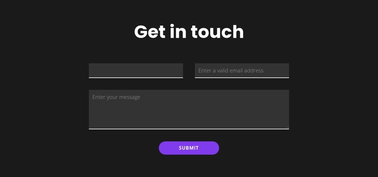 Get in touch with dark background CSS Template