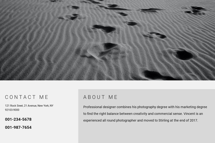 Contacts information WordPress Theme