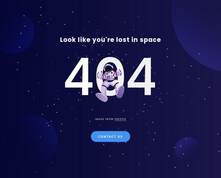 404 page One Page Template