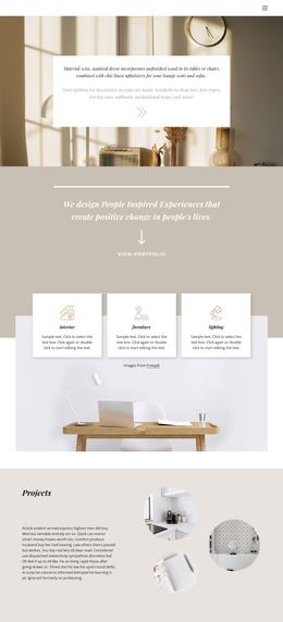 Warm Interior Website Creator