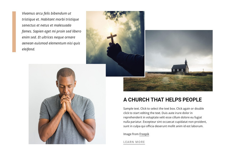Church that helps people WordPress Theme