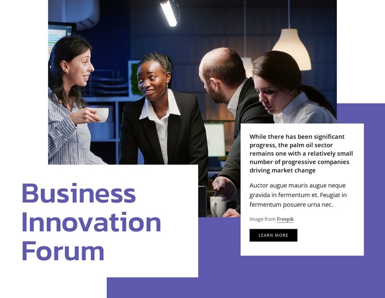 Business innovation forum Static Site Generator