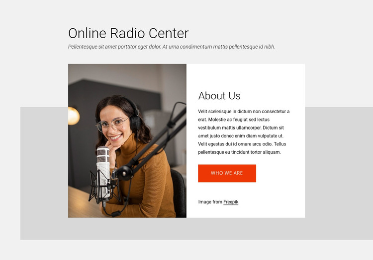Online radio center HTML Template