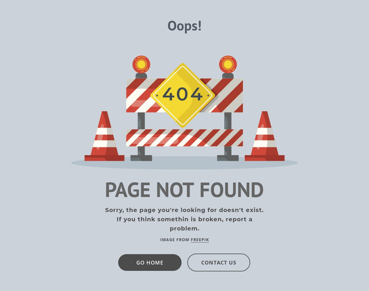 404 error page Website Template