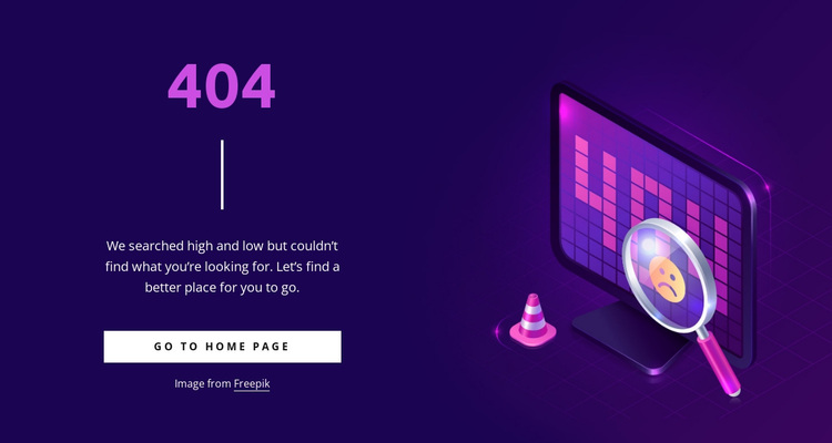 Custom 404 page Joomla Page Builder