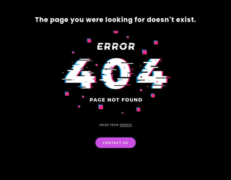 404 not found error message Template