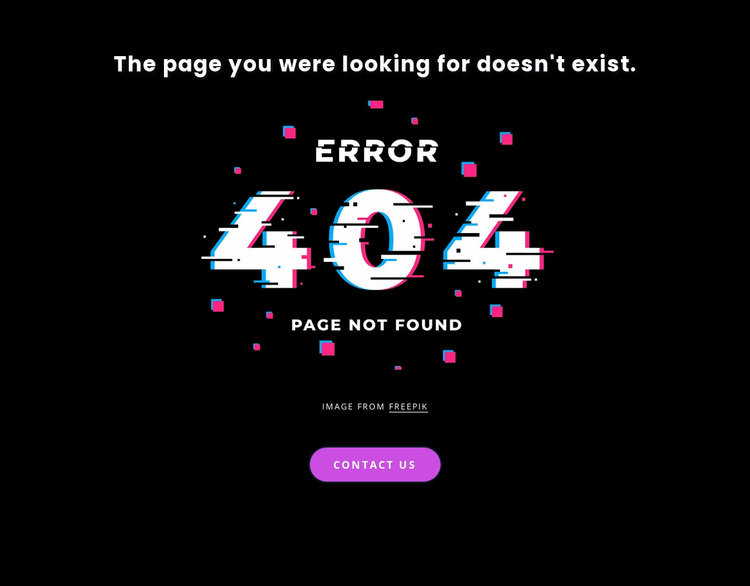 404 not found error message Website Design
