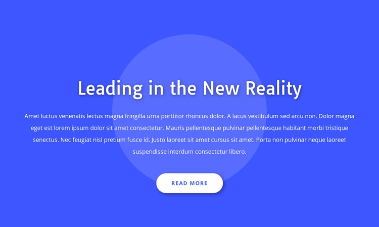 Leading in the new reality One Page Template