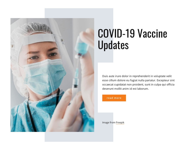 Covid-19 vaccine Website Builder Software