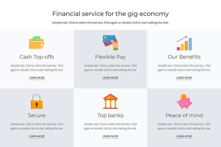 Financial services for you One Page Template
