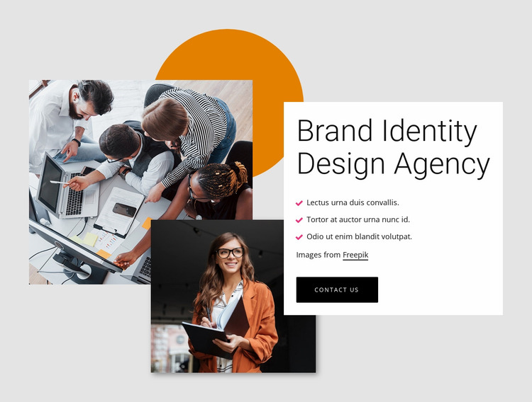 Brand identity design agency Website Mockup
