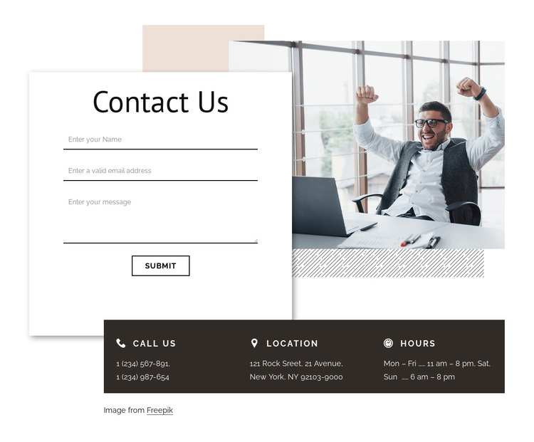 Contact with branding agency Joomla Page Builder
