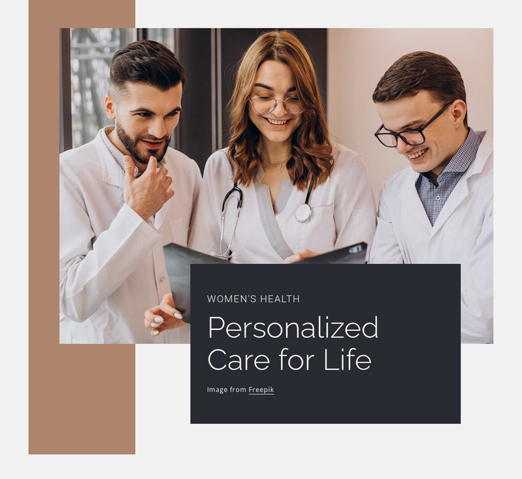 Personalized care of ife Website Mockup