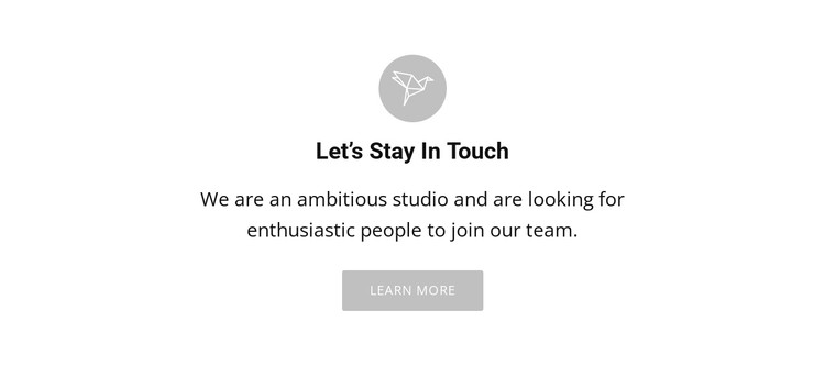 Lets stay touch CSS Template