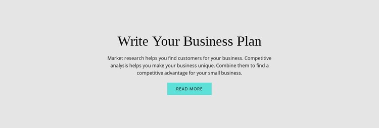 Text about business plan CSS Template