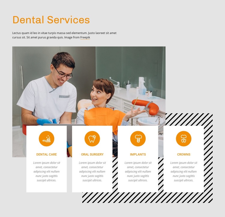 Dental treatment center Html Code Example
