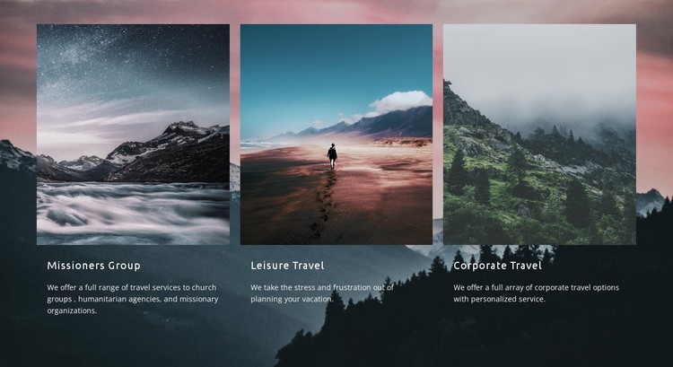 Nature mountain landscape CSS Template