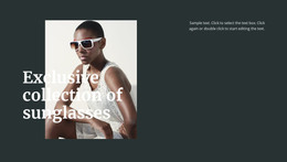 Different Sunglasses Arabic Website Templates