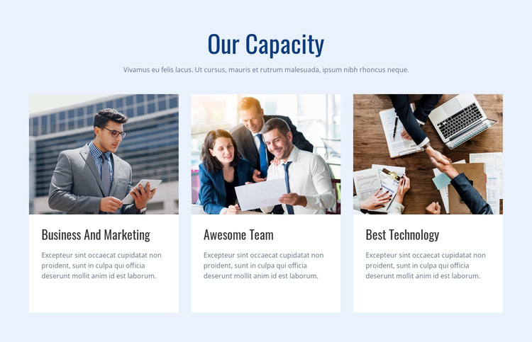 Our capacity HTML5 Template