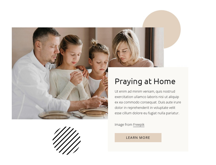 Praying in home HTML5 Template
