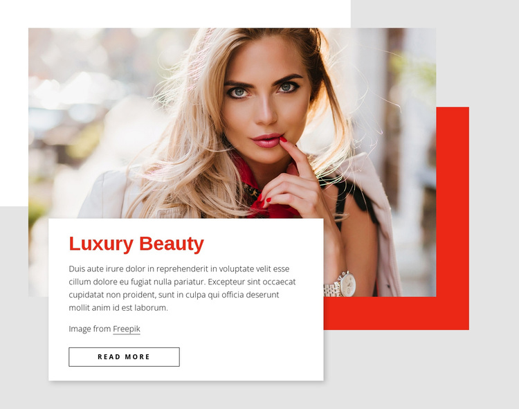 Luxury beauty Joomla Page Builder