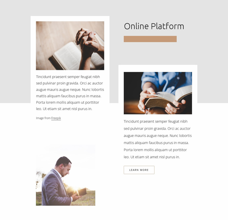 Church online platform Website Template