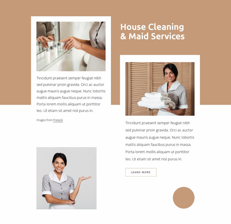 Maid services and house cleaning Html Website Builder
