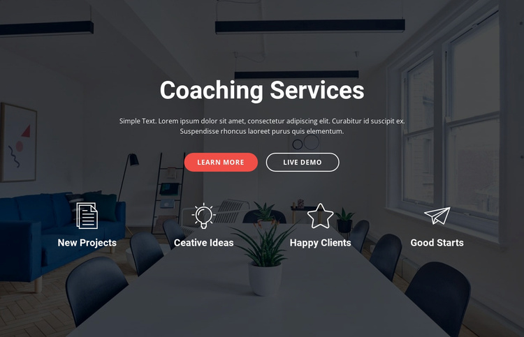 Coaching and consulting  services Website Template