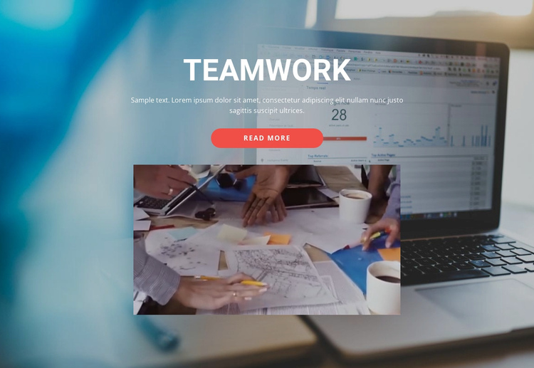 Work Together Beautifully One Page Template