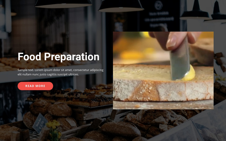 Tasty food preparation HTML Template