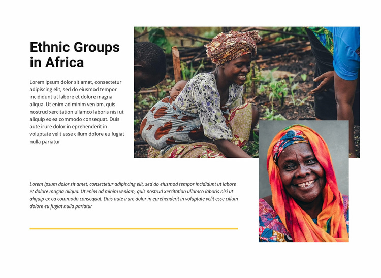 Ethnic groups africa Website Template
