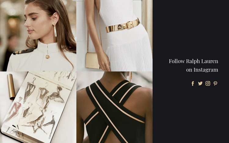 Gold fashion accessories Joomla Template