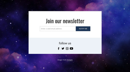 Join Our Newsletter And Follow Us Email Address