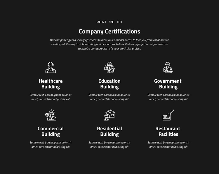 Company certification One Page Template