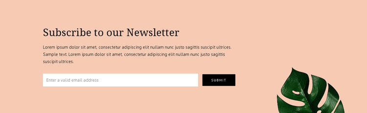 Newsletter subscription HTML5 Template