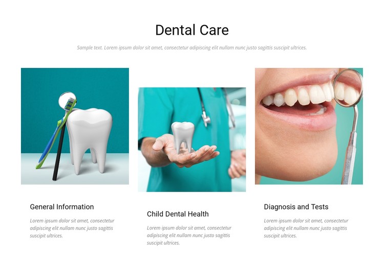 Dental care CSS Template