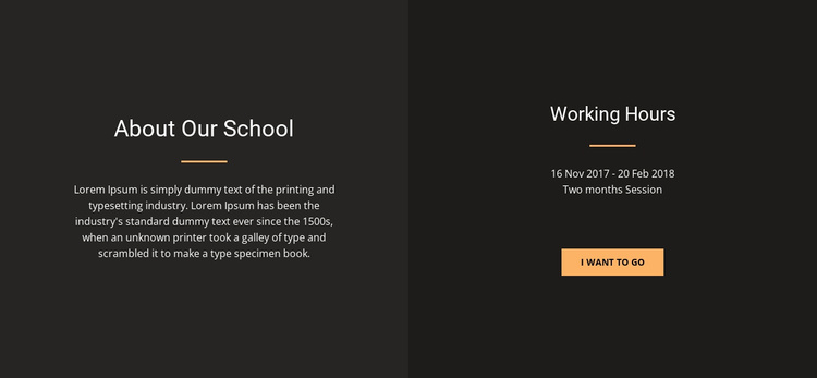 About design school Landing Page