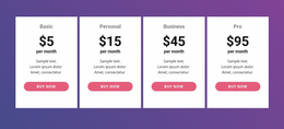 Pricing Website Templates