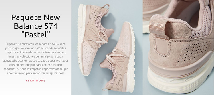 Zapatos atléticos Plantilla HTML