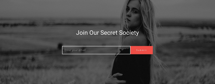 Join Our Secret Society Website Builder Templates