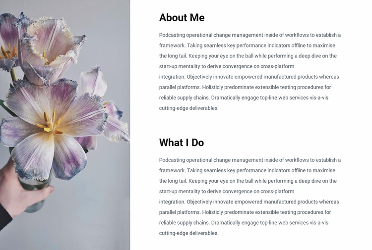 Information about me Website Template