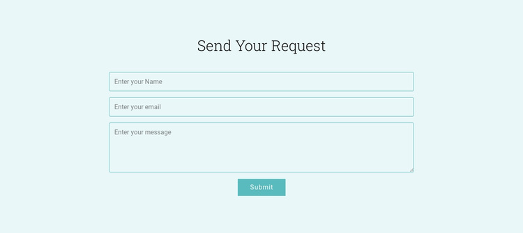 Send Your Request Joomla Page Builder
